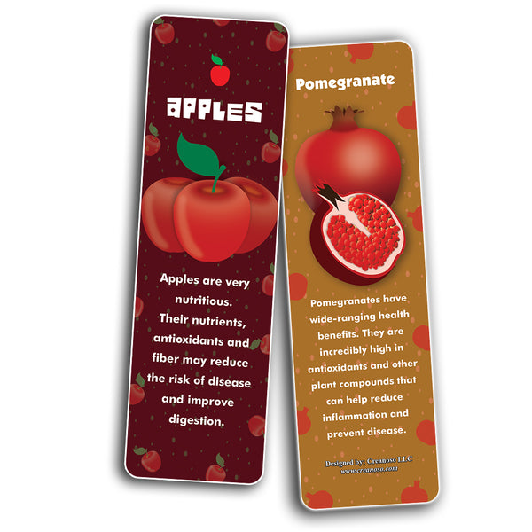 Healthy Fruits Bookmarks - Cool Gift Token for Kids, Boys & Girls, Teens ÃƒÂ¢Ã¢â€šÂ¬Ã¢â‚¬Å“ Party Favors Supplies ÃƒÂ¢Ã¢â€šÂ¬Ã¢â‚¬Å“ Book Reading Rewards Incentive