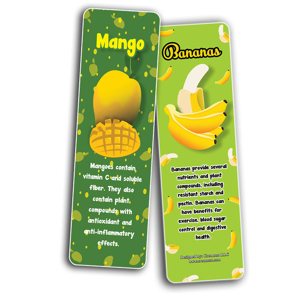 Healthy Fruits Bookmarks - Cool Gift Token for Kids, Boys & Girls, Teens ÃƒÂ¢Ã¢â€šÂ¬Ã¢â‚¬Å“ Party Favors Supplies ÃƒÂ¢Ã¢â€šÂ¬Ã¢â‚¬Å“ Book Reading Rewards Incentive