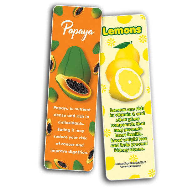 Healthy Fruits Bookmarks - Cool Gift Token for Kids, Boys & Girls, Teens ÃƒÂ¢Ã¢â€šÂ¬Ã¢â‚¬Å“ Party Favors Supplies ÃƒÂ¢Ã¢â€šÂ¬Ã¢â‚¬Å“ Book Reading Rewards Incentive