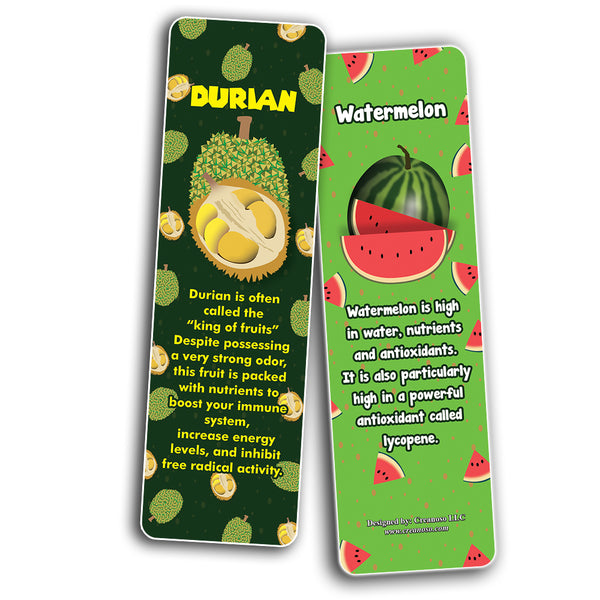 Healthy Fruits Bookmarks - Cool Gift Token for Kids, Boys & Girls, Teens ÃƒÂ¢Ã¢â€šÂ¬Ã¢â‚¬Å“ Party Favors Supplies ÃƒÂ¢Ã¢â€šÂ¬Ã¢â‚¬Å“ Book Reading Rewards Incentive