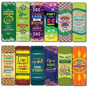 Cheerful Quotes Motivational Bookmarks - Positive Motivational Self Help Bookmarker Card - Best Encouragement Set