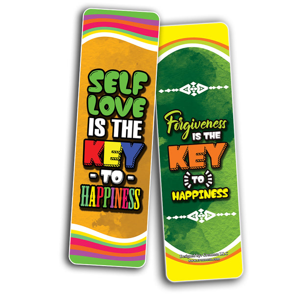 The Key of Being Happy Bookmarks -  Cool Gift Token for Kids, Boys & Girls, Teens ÃƒÂ¢Ã¢â€šÂ¬Ã¢â‚¬Å“ Party Favors Supplies ÃƒÂ¢Ã¢â€šÂ¬Ã¢â‚¬Å“ Book Reading Rewards