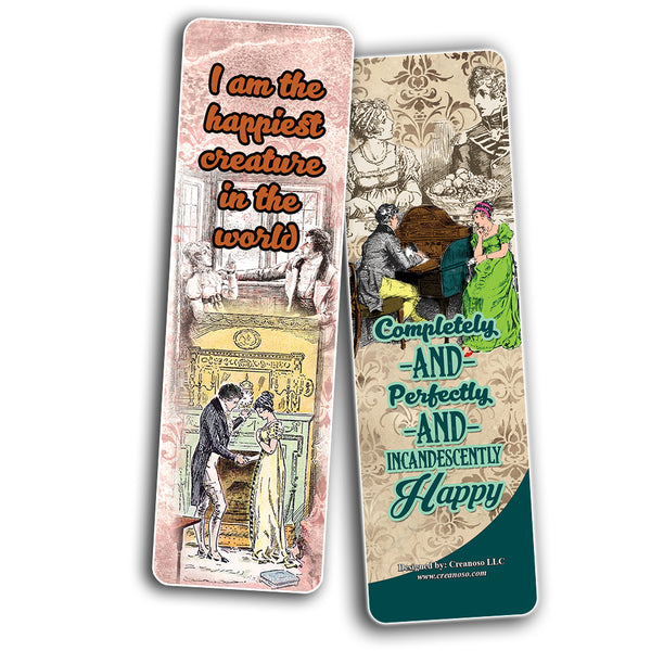 Creanoso Pride and Prejudice Bookmarks Cards ÃƒÆ’Ã‚Â¢ÃƒÂ¢Ã¢â‚¬Å¡Ã‚Â¬ÃƒÂ¢Ã¢â€šÂ¬Ã…â€œ Premium Stocking Stuffers Gifts for Bookworms
