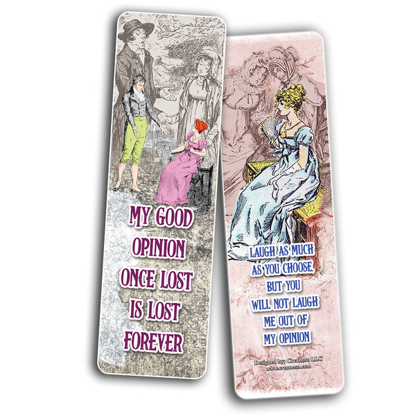 Creanoso Pride and Prejudice Bookmarks Cards ÃƒÆ’Ã‚Â¢ÃƒÂ¢Ã¢â‚¬Å¡Ã‚Â¬ÃƒÂ¢Ã¢â€šÂ¬Ã…â€œ Premium Stocking Stuffers Gifts for Bookworms