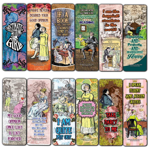 Creanoso Pride and Prejudice Bookmarks Cards ÃƒÆ’Ã‚Â¢ÃƒÂ¢Ã¢â‚¬Å¡Ã‚Â¬ÃƒÂ¢Ã¢â€šÂ¬Ã…â€œ Premium Stocking Stuffers Gifts for Bookworms
