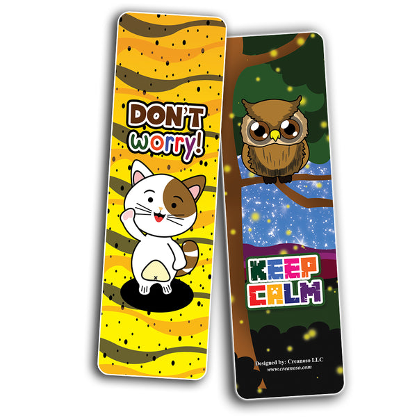 Creanoso Cute Animal Greetings Bookmarks - Awesome Gift Set and Incentives
