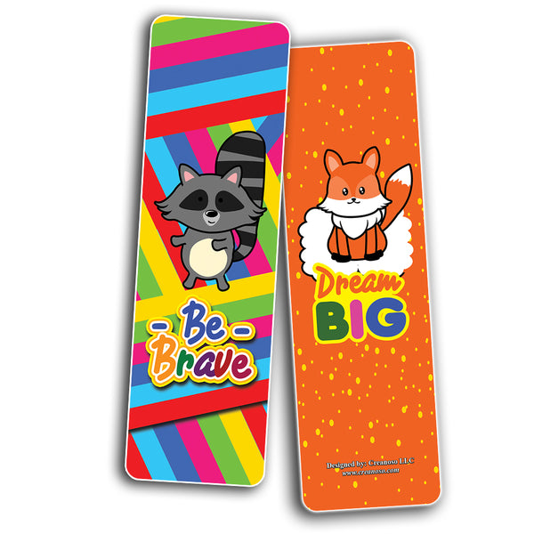 Creanoso Cute Animal Greetings Bookmarks - Awesome Gift Set and Incentives