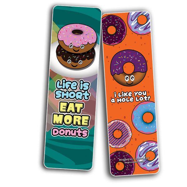 Creanoso Funny Donuts Sayings Bookmarks ÃƒÂ¢Ã¢â€šÂ¬Ã¢â‚¬Å“ Unique Stocking Stuffers Gifts for Bookworms