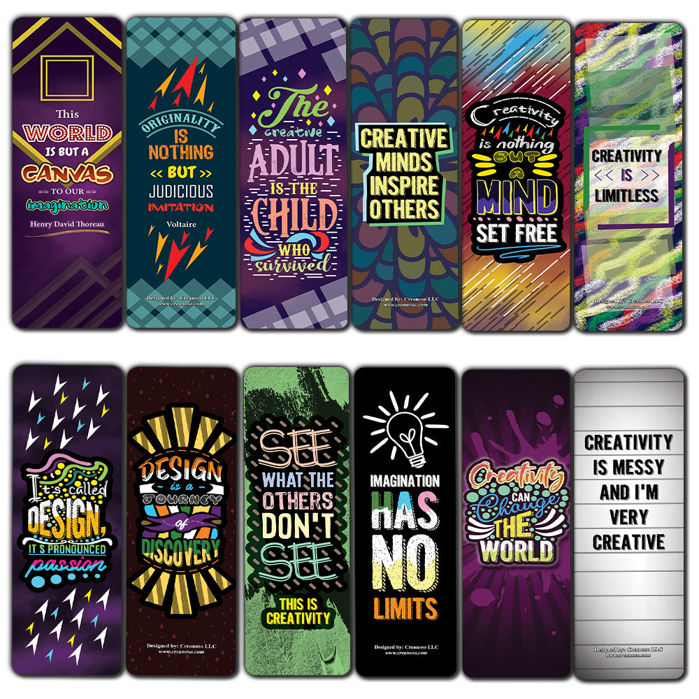 Creativity Quotes Bookmarks (60-Pack) - Learning Reading Bookmarks Collection Set ÃƒÆ’Ã‚Â¢ÃƒÂ¢Ã¢â‚¬Å¡Ã‚Â¬ÃƒÂ¢Ã¢â€šÂ¬Ã…â€œ Stocking Stuffers for Boys, Girls, Kids ÃƒÆ’Ã‚Â¢ÃƒÂ¢Ã¢â‚¬Å¡Ã‚Â¬ÃƒÂ¢Ã¢â€šÂ¬Ã…â€œ Classroom Incentives - Gift Tokens