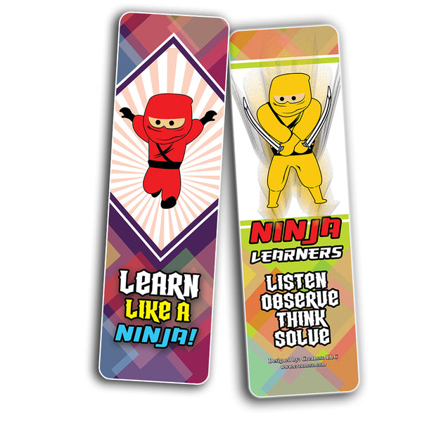 Creanoso Ninja Bookmarks Cards Bookmarks - Unique Stocking Stuffers Gifts for Kids