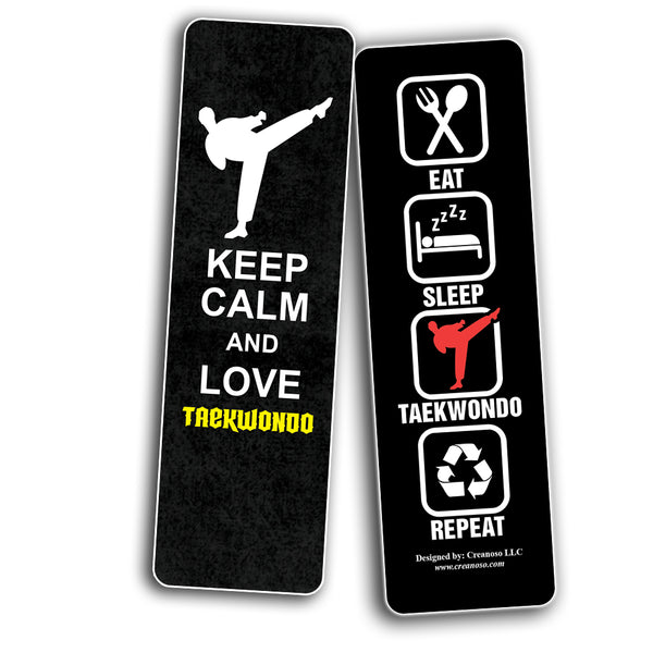 Taekwondo Cards -  Awesome Book Page Marker Clip Set - Premium Gift for Boys & Girls, Children
