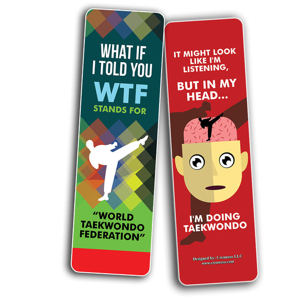 Taekwondo Cards -  Awesome Book Page Marker Clip Set - Premium Gift for Boys & Girls, Children