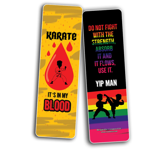 Karate Book Page Clipper Cards (30-Pack) - Assorted Designs for Children - Classroom Reward Incentives for Students - Stocking Stuffers & Party Favors