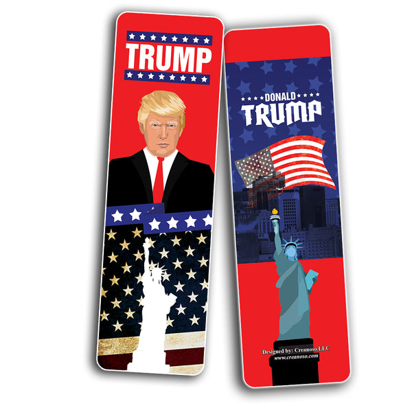 Creanoso Trump President Collectors Bookmarks - Unique Stocking Stuffers Gifts for Men and Women