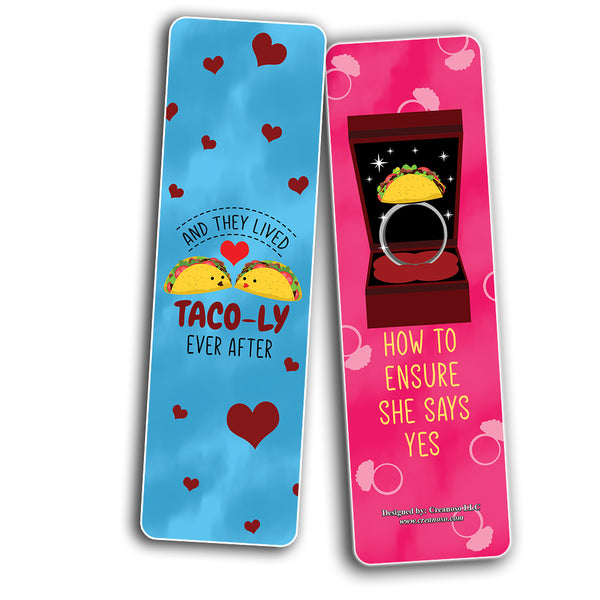 Creanoso Funny Tacos Puns Jokes BookmarksÃƒÂ¢Ã¢â€šÂ¬Ã¢â‚¬Å“ Unique Stocking Stuffers Gifts for Bookworms