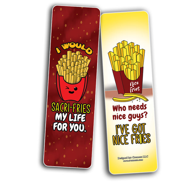 Creanoso Funny Fries Puns Jokes BookmarksÃƒÂ¢Ã¢â€šÂ¬Ã¢â‚¬Å“ Unique Stocking Stuffers Gifts for Bookworms