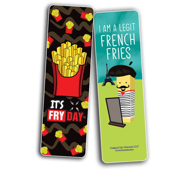 Creanoso Funny Fries Puns Jokes BookmarksÃƒÂ¢Ã¢â€šÂ¬Ã¢â‚¬Å“ Unique Stocking Stuffers Gifts for Bookworms