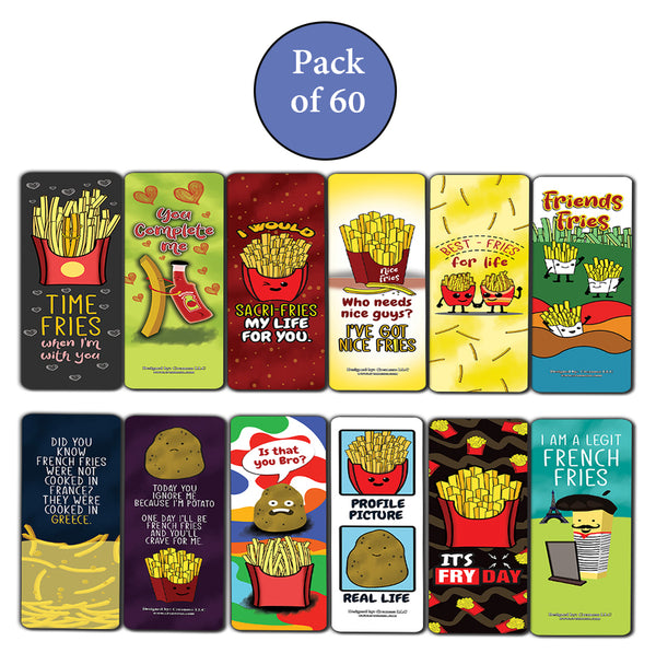 Creanoso Funny Fries Puns Jokes BookmarksÃƒÂ¢Ã¢â€šÂ¬Ã¢â‚¬Å“ Unique Stocking Stuffers Gifts for Bookworms