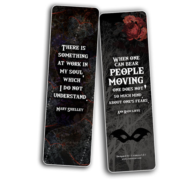 Creanoso Gothic Bookmark Cards ÃƒÂ¢Ã¢â€šÂ¬Ã¢â‚¬Å“ Amazing Stocking Stuffers and Gift Set or Party favors
