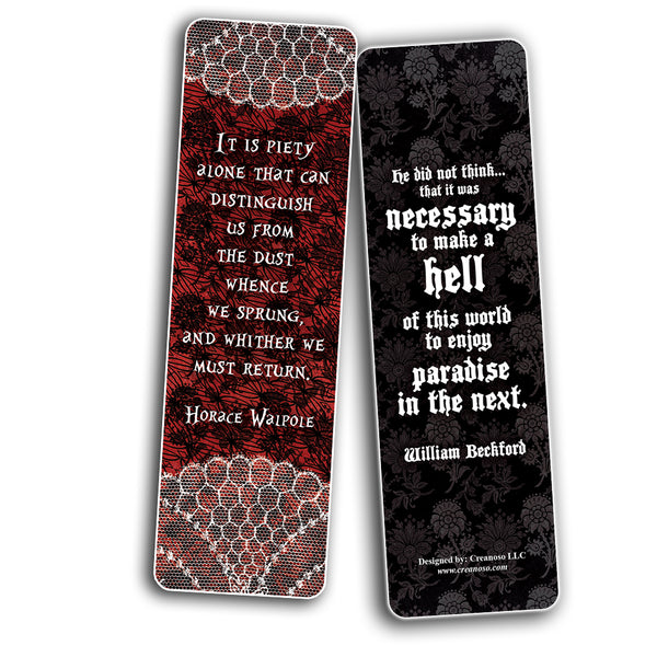 Creanoso Gothic Bookmark Cards ÃƒÂ¢Ã¢â€šÂ¬Ã¢â‚¬Å“ Amazing Stocking Stuffers and Gift Set or Party favors