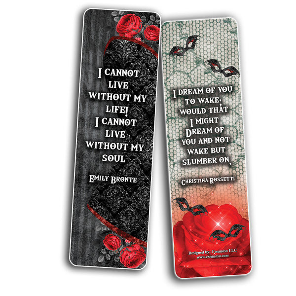 Creanoso Gothic Bookmark Cards ÃƒÂ¢Ã¢â€šÂ¬Ã¢â‚¬Å“ Amazing Stocking Stuffers and Gift Set or Party favors