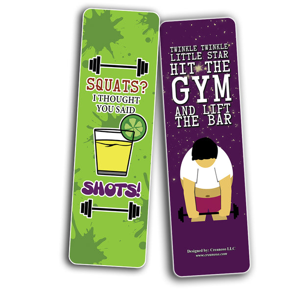 CNSBM5055 - Funny Workout Quotes Bookmarks Cards (12-Pack)