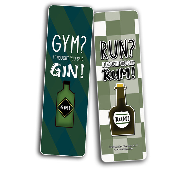 Funny Workout Quotes Bookmarks Cards (60-Pack)