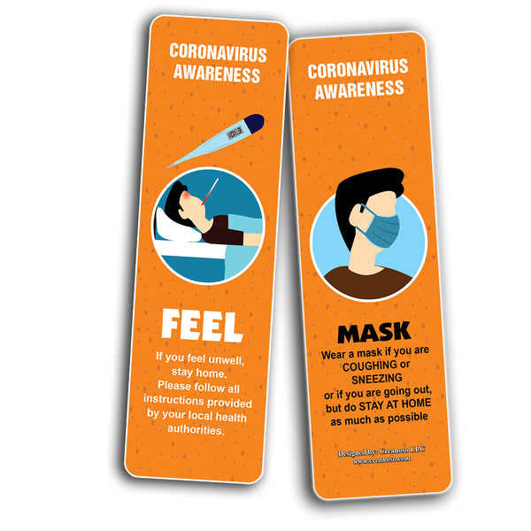 Coronavirus Awareness Bookmarks Cards (12-Pack)