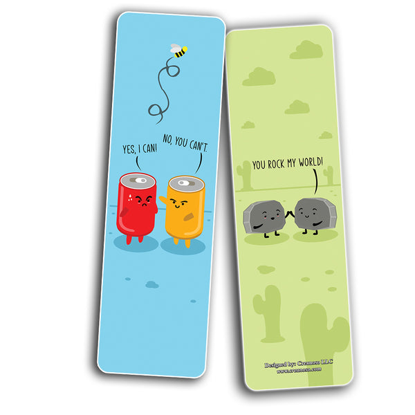 Creanoso The Real Meaning We Say (Funny Illustration) Bookmarks (12-Pack) - Unique Teacher Stocking Stuffers Gifts for Boys, Girls, Teens, - Book Reading Clippers
