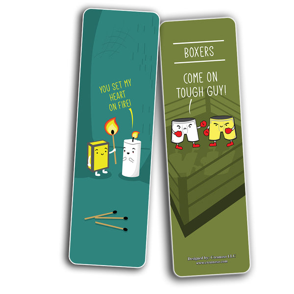 Creanoso The Real Meaning We Say (Funny Illustration) Bookmarks (30-Pack) - Classroom Reward Incentives for Students and Children - Stocking Stuffers Party Favors & Giveaways for Teens & Adults