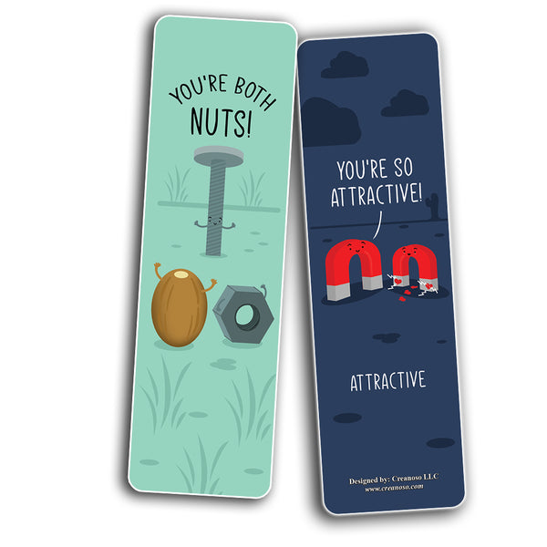 Creanoso The Real Meaning We Say (Funny Illustration) Bookmarks (12-Pack) - Unique Teacher Stocking Stuffers Gifts for Boys, Girls, Teens, - Book Reading Clippers