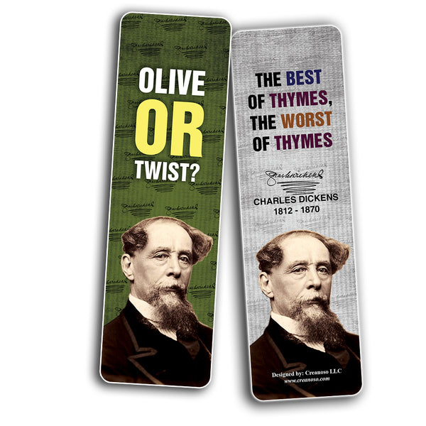 Literary Classics Bookmarks Cards (60-Pack) - Premium Quality Gift Ideas for Children, Teens, & Adults for All Occasions - Stocking Stuffers Party Favor & Giveaways