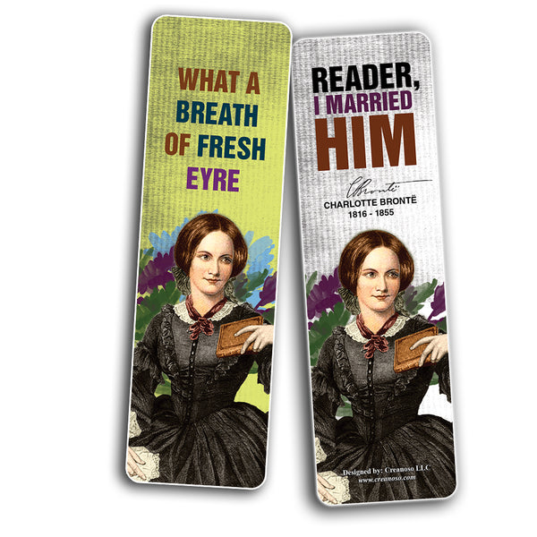 Literary Classics Bookmarks Cards (12-Pack) - Unique Teacher Stocking Stuffers Gifts for Boys, Girls, Kids, Teens, Students - Book Reading Clippers