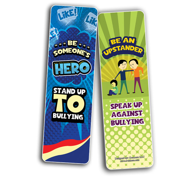 Creanoso Anti-Bullying Bookmarks Cards Series 3 (60-Pack) - Premium Quality Gift Ideas for Children, Teens, & Adults for All Occasions - Stocking Stuffers Party Favor & Giveaways