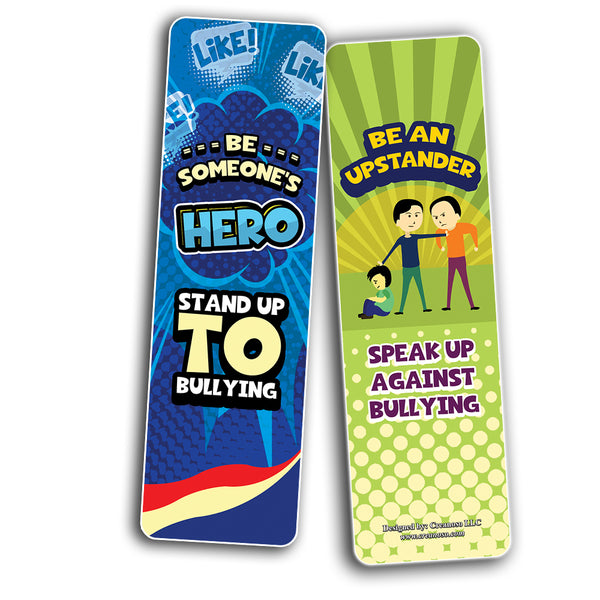 Creanoso Anti-Bullying Bookmarks Cards Series 3 (12-Pack) - Stocking Stuffers Premium Quality Gift Ideas for Children, Teens, & Adults - Corporate Giveaways & Party Favors