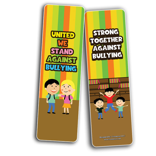 Creanoso Anti-Bullying Bookmarks Cards Series 3 (60-Pack) - Premium Quality Gift Ideas for Children, Teens, & Adults for All Occasions - Stocking Stuffers Party Favor & Giveaways