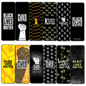 Creanoso Black Lives Matter Bookmarks Cards (12-Pack) - Unique Teacher Stocking Stuffers Gifts for Boys, Girls, Kids, Teens, Students - Book Reading Clippers