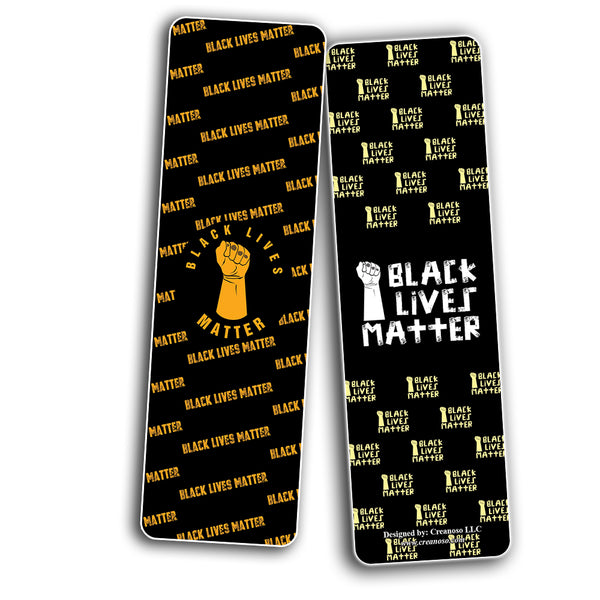 Creanoso Black Lives Matter Bookmarks Cards (60-Pack) - Premium Quality Gift Ideas for Children, Teens, & Adults for All Occasions - Stocking Stuffers Party Favor & Giveaways