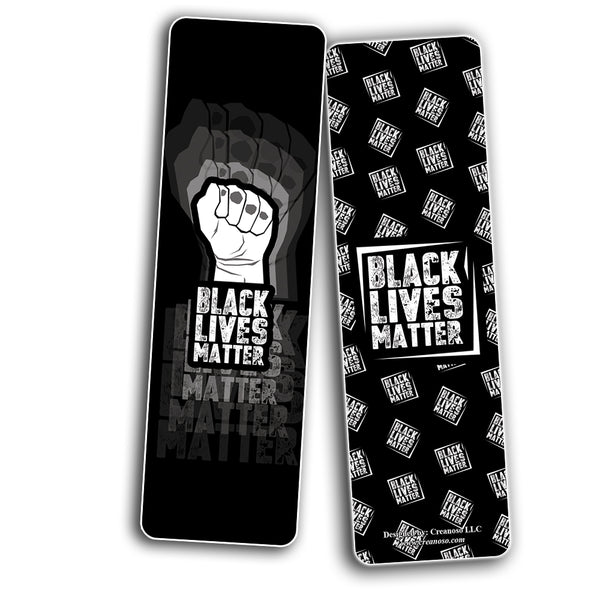 Creanoso Black Lives Matter Bookmarks Cards (60-Pack) - Premium Quality Gift Ideas for Children, Teens, & Adults for All Occasions - Stocking Stuffers Party Favor & Giveaways