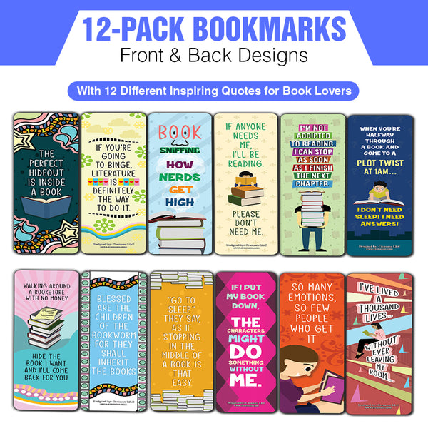 Reading Bookmarks for Books (12-Pack)