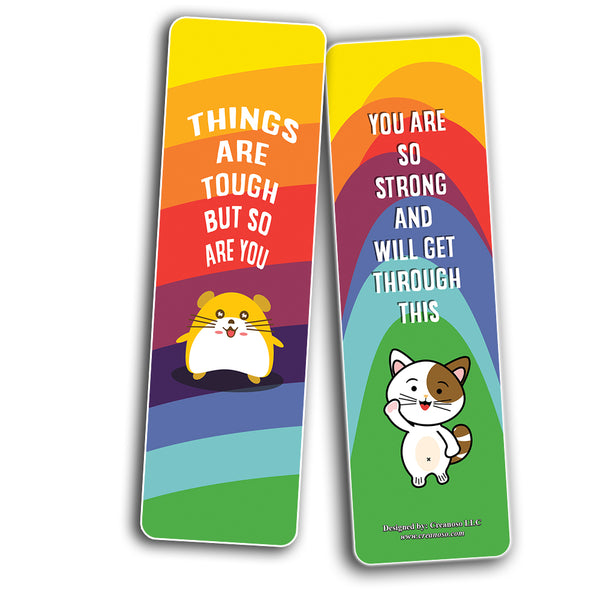 Bookmarks Cards Colorful Motivational (12-Pack)