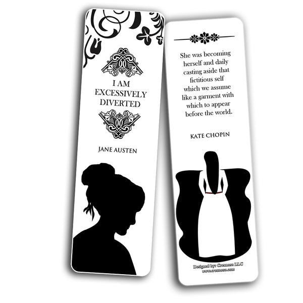 Women Writers Literary Bookmarks Cards (12-Pack)