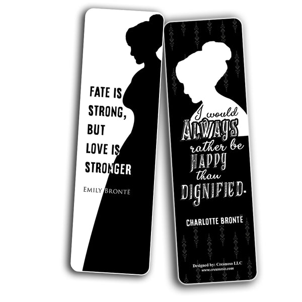 Women Writers Literary Bookmarks Cards (12-Pack)