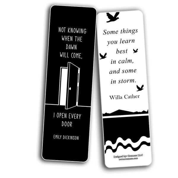 Women Writers Literary Bookmarks Cards (12-Pack)