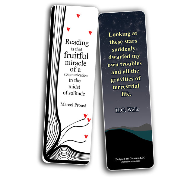 Timeless Writers Quotes Literary Bookmarks Cards (12-Pack)