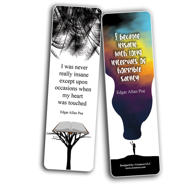Timeless Writers Quotes Literary Bookmarks Cards (12-Pack)