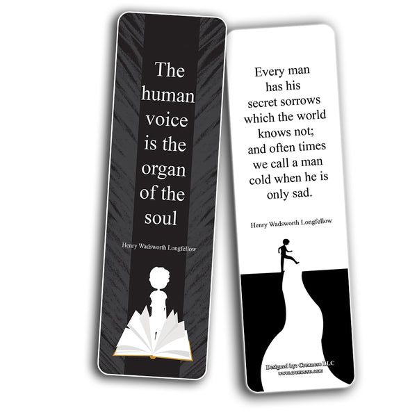 Timeless Writers Quotes Literary Bookmarks Cards (12-Pack)