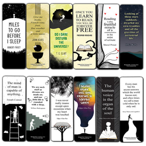 Timeless Writers Quotes Literary Bookmarks Cards (12-Pack)