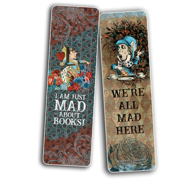 Alice in Wonderland Bookmarks for Books Cards Series 5 (30-Pack) - Stocking Stuffers Gift for Archers, Men, Women, Adults â€“ Gift Tokens Collection Set