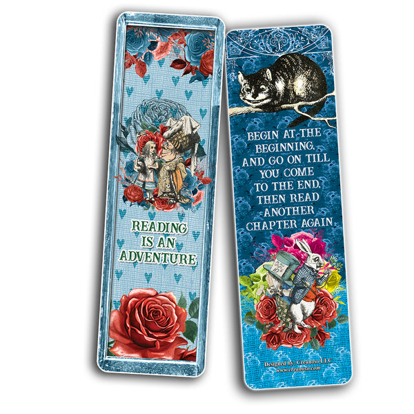 Alice in Wonderland Bookmarks for Books Cards Series 5 (30-Pack) - Stocking Stuffers Gift for Archers, Men, Women, Adults â€“ Gift Tokens Collection Set